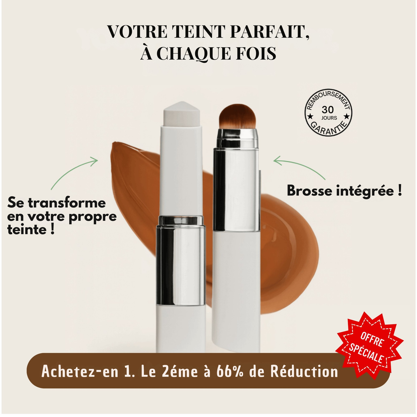 Olenzo™ Stick de Fond de Teint Changeant de Couleur