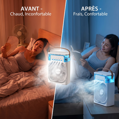 Ventilateur Climatiseur 3 en 1 Humidificateur - Canicule été